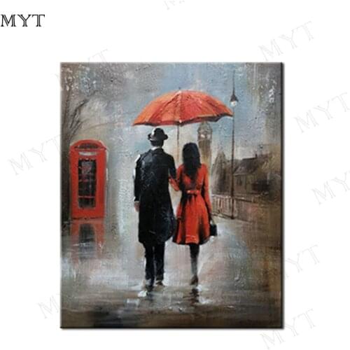 MYT Hand Painted Painting Modern Lover Figure Oil Painting Wall Art Picture Canvas Artwork On Canvas For Living Room Decor