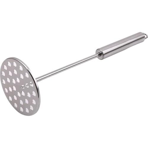 New Stainless Steel Potato Press Mud Potato Masher Pressed Tools Sturdy Solid Color Potato Masher Potato Press Tools