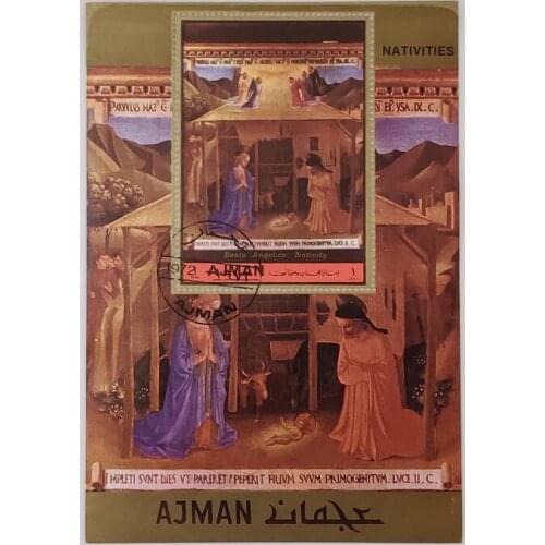 1972 Easter paintings souvenir sheet Post Stamps Postage Collection