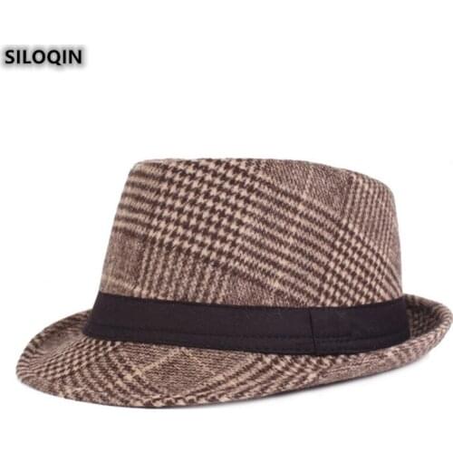 SILOQIN Trend Autumn Winter Thicken Thermal Fedoras For Men Fashion Leisure Motion Jazz Hats Sombrero Dads Hat Panama Casquette