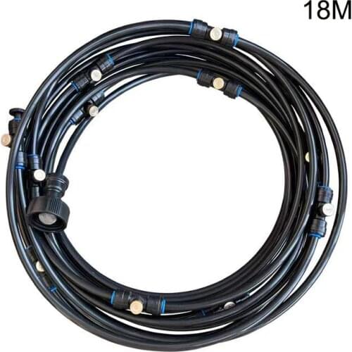 1 Kit Fog Watering Irrigation System Portable Misting Cooling Automatic Nozzle Hose Spray Head Quick Tee Connecter