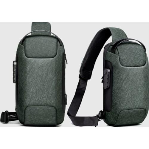 Mens Multifunction Anti-theft Waterproof Oxford Crossbody Bag Shoulder Sling Bag Short Travel Messenger Chest Pack For Male