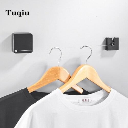 Cloth Line Square 304 Stainless Steel material wall mounted black 3.5m SS Cord outdoor clothes rack accessories
