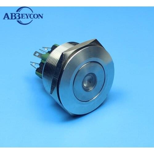 TY 2805F Waterproof Anti-vandal Metal Push Button 28mm momentary Switch dot illuminated
