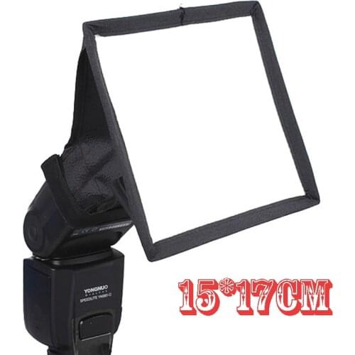 15*17cm Universal Foldable Flash Diffuser Softbox For Canon Nikon Pentax Sony Olympus Nissin YongNuo Godox camera flashes