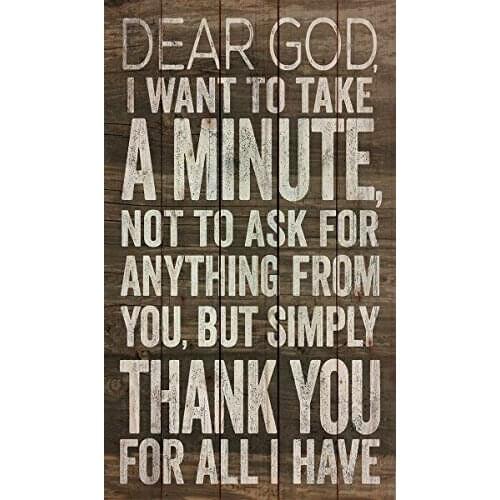 Dear God, Thank You for All I Have Art Film Print Silk Poster Home Wall Decor 24x36inch