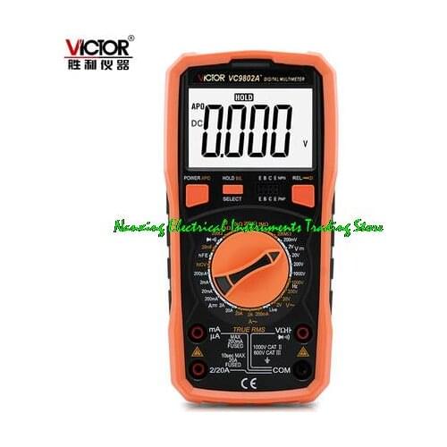 VICTOR VC9802A+ Professional Digital Multimeter Victor Multimeter,Digital Multimeter AC DC Voltage,3 1/2 Digits