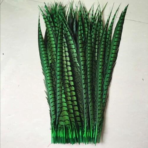Factory Sales 50pcs/lot Size 28-32inch(70-80cm) 24-26" 60-70cm Best Quality Dyed Apple Green Lady Amherst Pheasant Tail Feathers