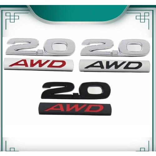 3D 2.0 AWD for CX-5 CX-7 CX-9 Atenza Axela RX7 RX8 626 MX5 Car Fender Side trunk Nameplate Decal Emblem Badge Sticker