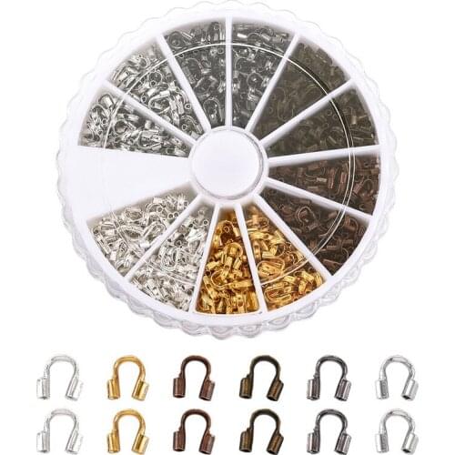 540pcs/box Brass Wire Guardians U Shape Wire Protectors Loops Connector for Jewelry Making DIY Findings 4.5x4x1mm Hole: 0.5mm