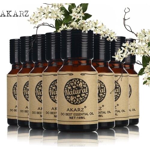 AKARZ Famous brand value meals Clary Sage Oregano Marjoram Melissa Fennel Ginseng Ambergris Laurel skin essential oil 10ml*8