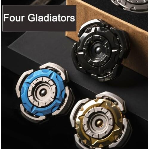Four Gladiators Knight Fingertip Gyro KTS Ring Spinner EDC Adult Decompression Toy