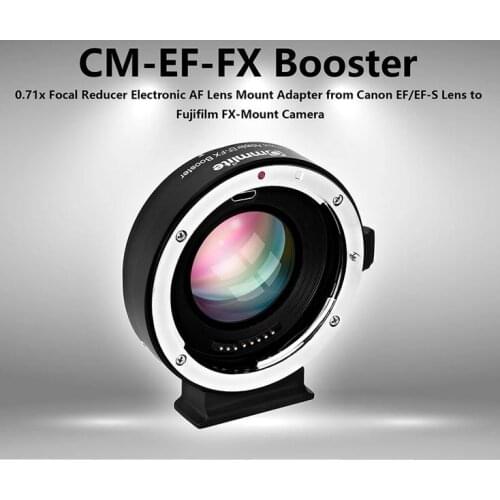 Commlite EF-FX Booster 0.71x Lens Adapter Electronic AF Lens Mount Adapter for Canon EF/EF-S Lens to Fujifilm FX Mount Camera