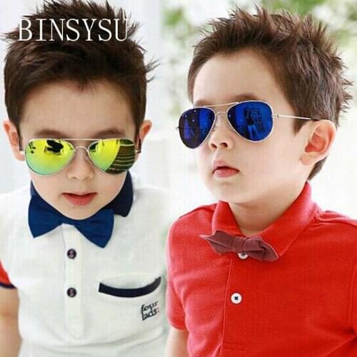 Mercury coating Kids Sunglasses Dual Beam Children Baby Boys Girls UV400 Protection Sun Glasses Personas Goggle Sunglasses