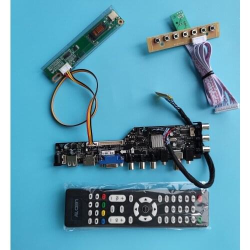 For LTN154AT01 HDMI-compatible LED USB VGA AV TV controller board driver digital panel DVB-T DVB-T2 1280x800 Display AV remote