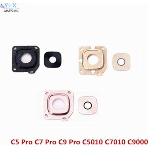 For Samsung Galaxy C5 Pro C7 Pro C9 Pro C5010 C7010 C9000 Back Rear Camera Glass Lens + Frame Holder