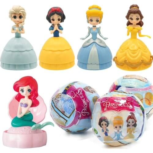 Princess Figure NEW IN BALL EGG E Anna Snow White Belle Dolls Baby Bebek Toy For Kid Gift Girl