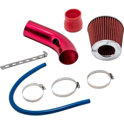 76mm 3" Cold Air Intake Filter Pipe Induction Hose Pipe System Kit Universal