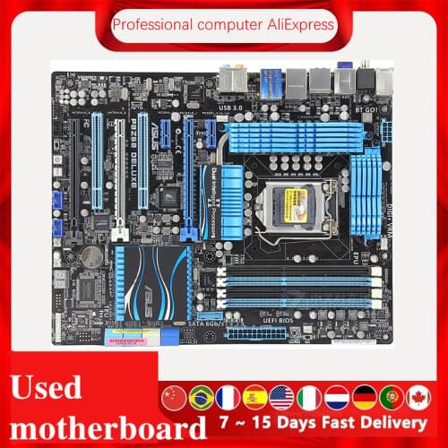 For ASUS P8Z68 Deluxe Computer Motherboard LGA 1155 DDR3 For Intel Z68 P8Z68 Desktop Mainboard SATA II PCI-E X16 Used