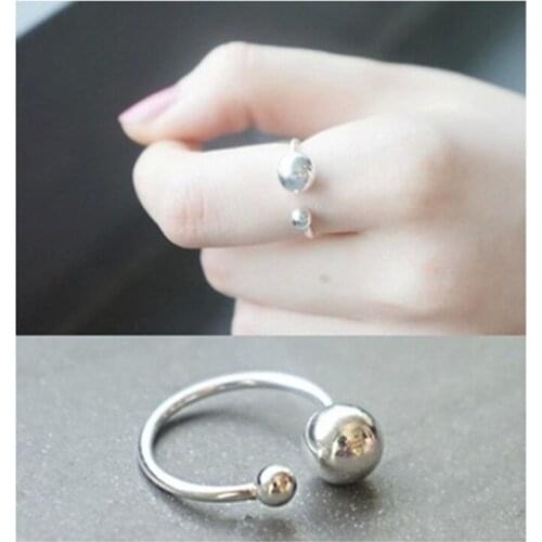Fashion Female Beads Ball Finger Rings For Women Lover Wedding Jewelry Party Trendy Statement Rings Wholesale