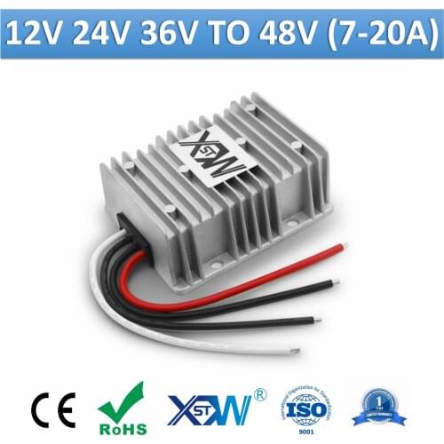XWST Non-isolated DC to DC Module 12V 24V 36V to 48V 7A 8A 10A 15A 20A Step up Boost 48 Volt dc Voltage Power Converter IP76