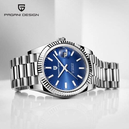 2020 New PAGANI DESIGN 40MM NH35 Movement Mens Mechanical Watches Blue Luxury Automatic Watch Men 100M Waterproof Watch For Men