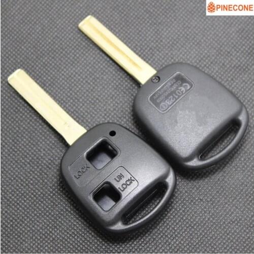 PINECONE Key Case for LEXUS ES RX LS LX GS GX Car Key 2 Buttons Uncut TOY40 Blade 40mm Key Shell Fod