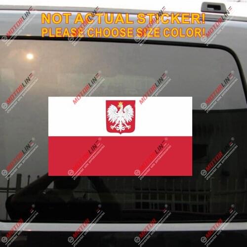 Poland Polish Coat of arms Eagle Flag Decal Sticker Polska Polski reflective glossy Car Vinyl