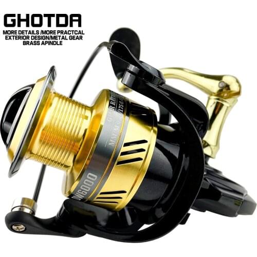 Saltwater Fishing Reel 2000-7000 12+1BB Speed Ratio 5.2:1 Drag Force 8kg Sea Boat Spinning Reel