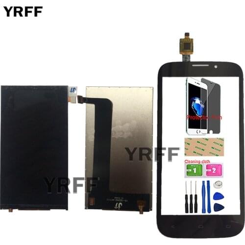 4.5'' Mobile Touch Screen LCD Display For FLY IQ4404 IQ 4404 LCD Display Touch Screen Digitizer Panel Sensor Tool Protector Film