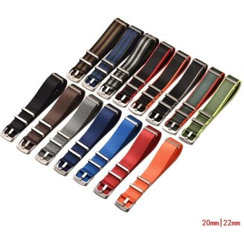 Zulu Canvas Nylon Watchband 20mm 22mm Ring Buckle Nato Men Sport Sweatproof Replacement Bracelet Watch Band Strap