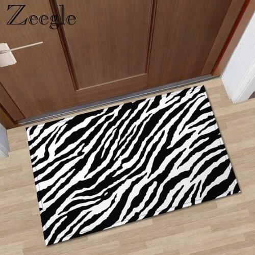 Zeegle Animal Printed Door Mat Rectangle Kitchen Anti-slip Rugs Home Decoration Non-slip Floor Carpet Soft Foot Mat