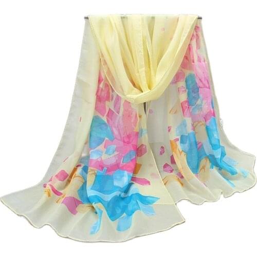 Spring Autumn Scarf Ladies Long Scarfs Chiffon Women soft Sheer Scarves Shawls Wrap P5A16335