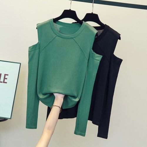 Ripped Women Sweater Pull Jumpers Autumn And Winter 2021 New Loose Outer Wear Chic Streetwear Knitted Tops Harajuku Korean