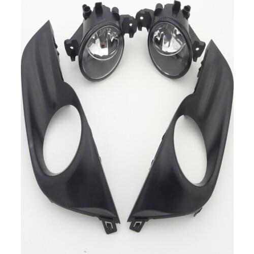 1Set Front Bumper Driving Fog Lights Lamps + Covers Bezels Kits for Nissan Altima Sedan 2013-2015