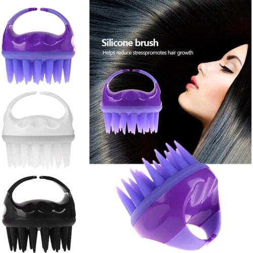 1pcs Silicone Hair Brush Shampoo Scalp Shower Body Washing Hair Shower Brush Bath Spa Slimming Massage Massager Comb