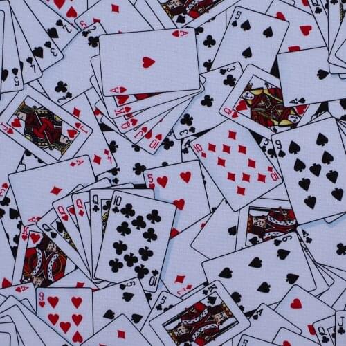 1 yard Cotton Fabric for cloth,handmade,patchwork,bedding - Poker (width=110cm)