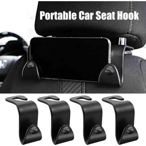 2/4Pcs Portable Car Seat Back Hook Holder Hanger Bag Cloth Interior Accessories For Jaguar XF XJ XE S-Type F-Type X-Type F-Pace