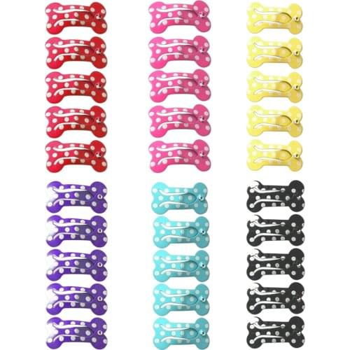 30pcs/Lot Bone Shaped Dog Hairpin Puppy Cat Hair Clips Pet Hair Accessories Dog Hair Grooming Dogs Supplies for Small Dogs