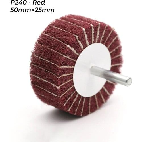 40/50mm Polishing Flap Wheel P120/P240 Grit Sanding Abrasive Mop 6mm Shank For Rust Removal Deburring