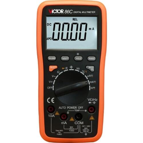 Ammeter Multitester VICTOR 86C 3 3/4 Digital Multimeter AC DC Resistance Capacitance Frequency Victor Multimeter