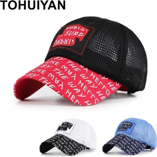 Brand Lovely Trucker Cap For Children Summer Breathable Mesh Cap Kids Bone Casquette Baseball Hat Hip Hop Hat For Boys and Girls