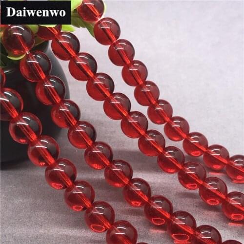 Red Quartz Crystal Beads 4-12mm Diy for Handmade Bracelet Jewelry