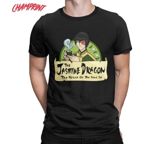 Casual Jasmine Dragon Prince Zuko T Shirt Avatar The Last Airbender T-Shirts Men Round Neck Pure Cotton Tee Shirt Classic Tops