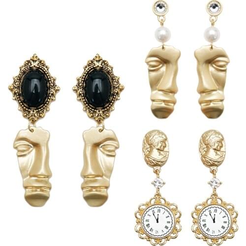 Korean Style Drop Earrings for Women Girl Fashion Clock Broken Face Earring Party Dance Trendy Jewelry Gift