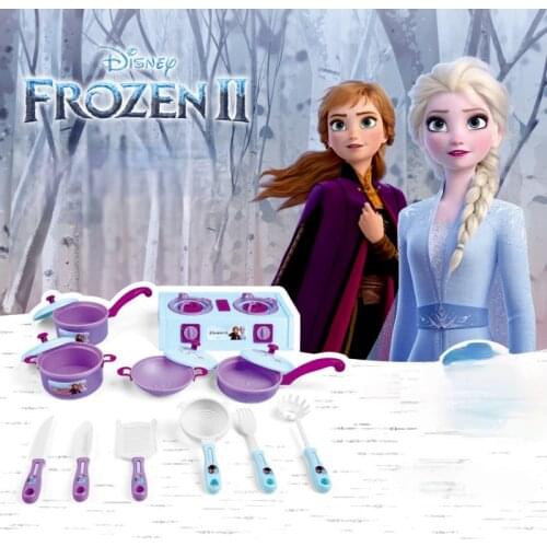 Disney Frozen Kitchen Toys Disney Princess Anna Elsa Cookware Pot Pan Kids Pretend Cook Play Toys Kids Children Gift
