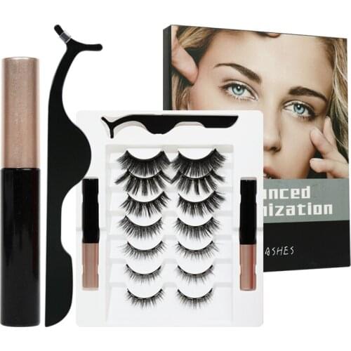 3D Magnetic Eyelashes Glue-free Reusable Natural Waterproof Magnet Lashes Handmade Long Lasting Eyelash Extension Makeup Tools