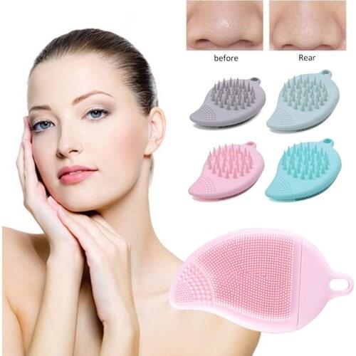 Multifunctional Silicone Facial Cleansing Brushes Shampoo Brush Remove Blackheads Massage Shower Brush Nose Clean Skin Care Tool
