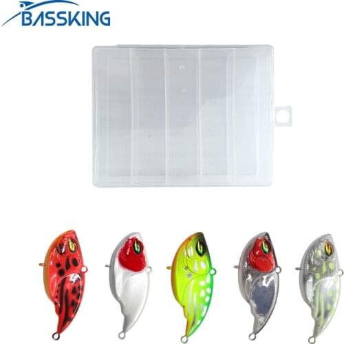 BASSKING 5Pcs Sinking VIB Bait 55mm 10.5g Fishing Lure Kit With Lure Box Treble Hook Swimbait Artificiais Bait Fishing Wobbler