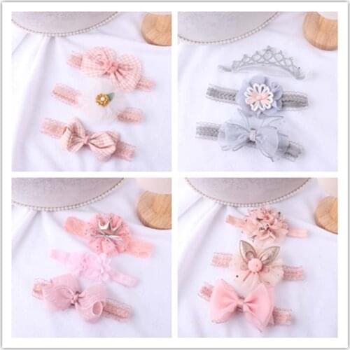 Lace Flower Baby Headband Lovely Princess Elastic Baby Girl Turban Children Hair Band Haarband Hair Accessories Kids headdress